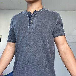 American Rag half Button Up Tee